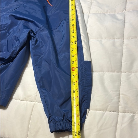 Vintage Nike Blue and White Full Zip Windbreaker Jacket with Orange Accents - Picture 11 of 12
